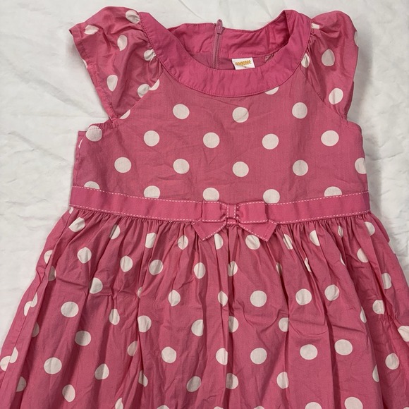 Vintage Gymboree Pink Polka Dot Dress Size 9 (girls 8-10) Cotton Lined 2011 - Picture 3 of 7